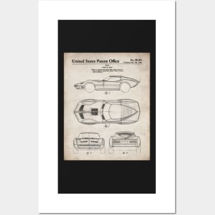 Corvette Patent - Vintage Corvette Art - Antique Posters and Art